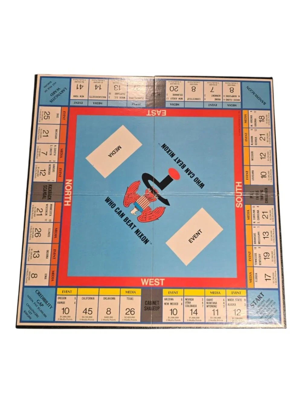 Who Can Beat Nixon? 1971 Vintage Political Strategy Board Game By Harrison-Blain